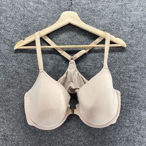 Auden. Bralette Bra Women 40 D Beige Push Up Underwired Opaque Front Closure